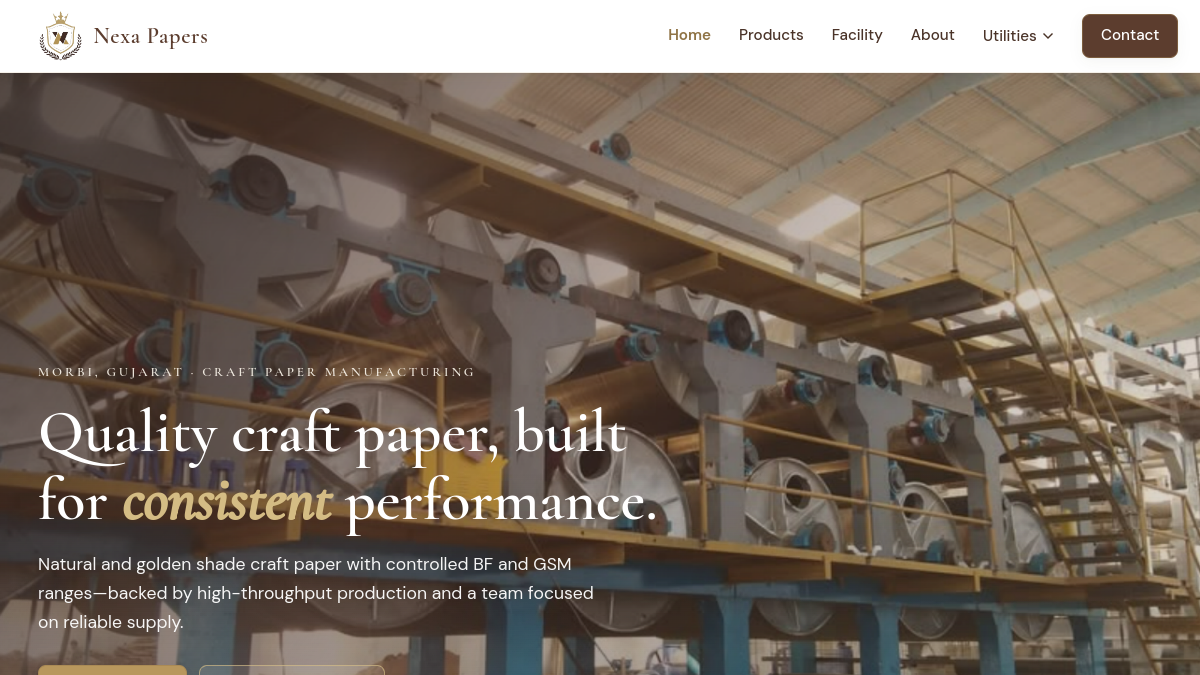 Nexa Papers website landing page