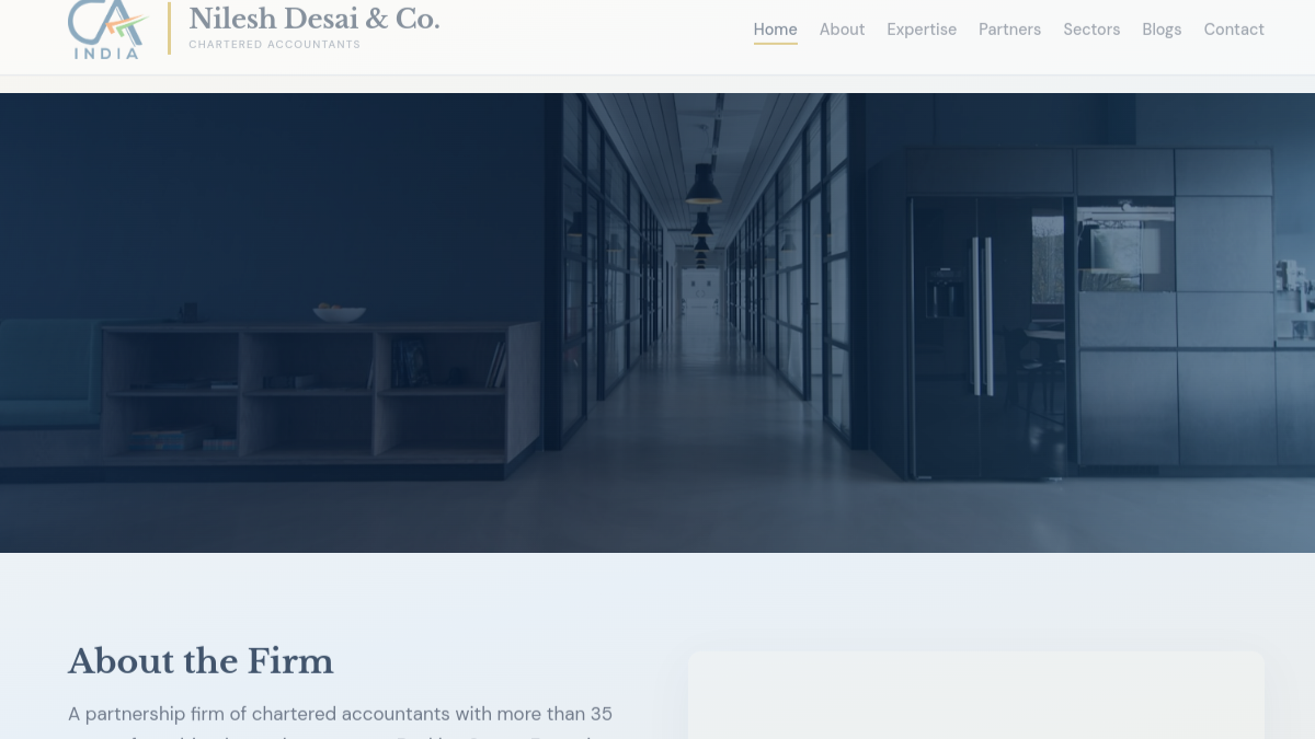 Nilesh Desai and Co. chartered accountants website